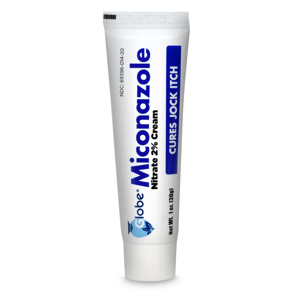 Globe Miconazole Nitrato 2% Antifungal Cream 1 oz, Cures Most Athletes Foot, Jock Itch, Ringworm y Más. Compare con el nombre líder Marca