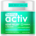 Crema de cáñamo, Fórmula de hidratación ligera con cáñamo, mentol, MSM & Arnica, 4 Fl Oz