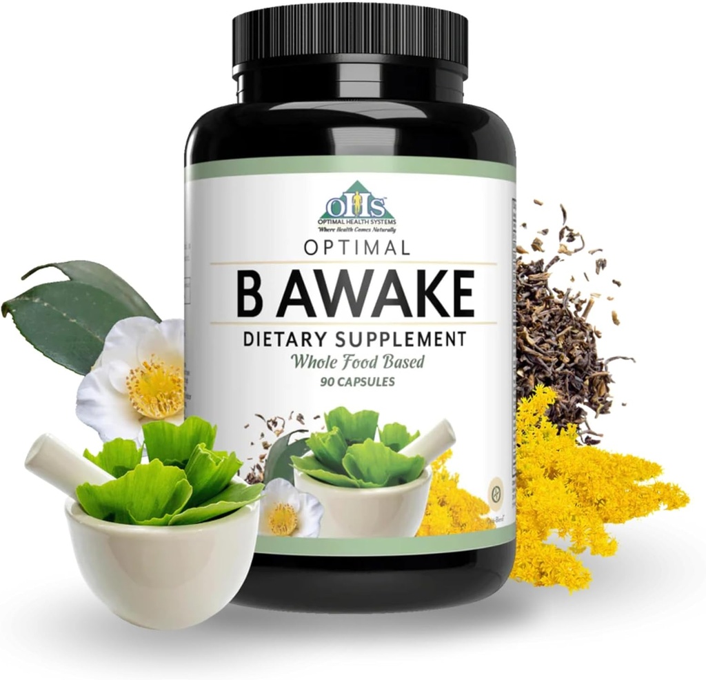 Sistemas de salud óptimos B Awake ← Super B Vitamina/Energía Blend &amp; Whole Foods + Enzymes " Probiotics for Absorption " 90 Capsules