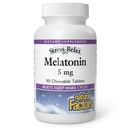 Stress-Relax Melatonin 5 mg by Natural Factors, Natural Sleep Aid, Resets the Sleep-Wake Cycle, 90 chewable tablets (90 servings), Peppermint Flavor