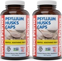 Yerba Prima Psyllium Husks Caps, 625 mg, 400 Capsules (Pack of 2) - Natural Fiber for Men and Women - Regularity Support Supplement