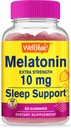 WellSí Melatonin 10mg Gummies - 2 Month Supply - Natural Sourced Flavor, Drug-Free Gummy Supplement - Gluten and Gelatin Free, Vegetarian - 60 Gummies