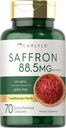 Carlyle Saffron Extract Suplemento 88.5mg Silencio 70 Capsules Silencio para Mujeres y Hombres