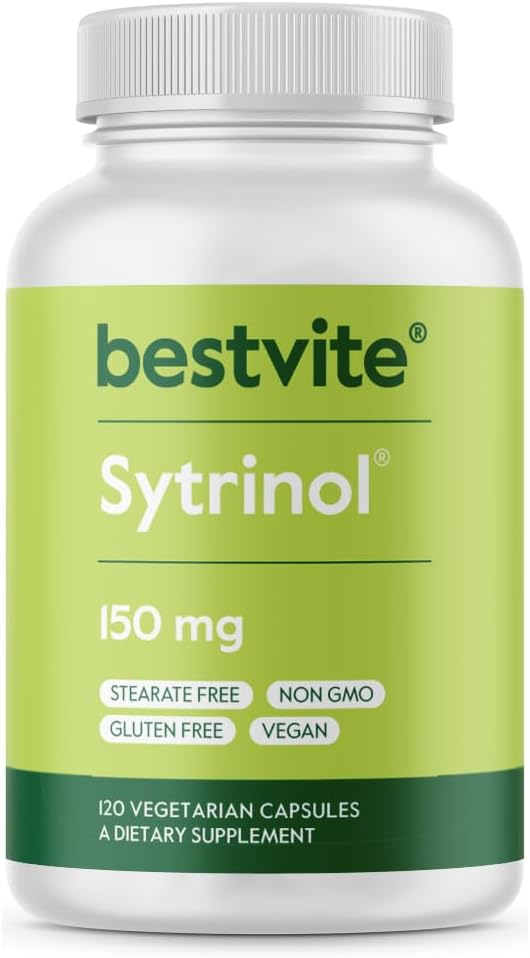 BESTVITE Sytrinol 150mg (120 cápsulas vegetarianas) - Pinza patentada de extractos de frutas naturales y frutas de palma - No Stearates - Vegan - No GMO - Gluten Free