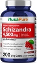 NusaPure Schizandra Berries 20:1 Extracto, 225 mg Equivalente a 4500mg, 200 cápsulas veganos (No-GMO, Bioperina)