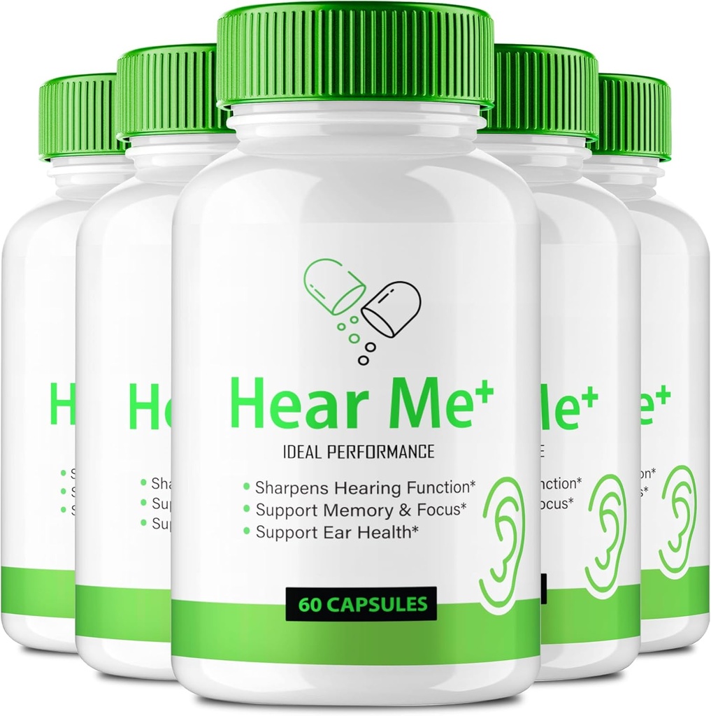 Oírme + Alivio de Tinnitus para Anillos Cápsulas, HearMe+ Suplemento de salud del oído, HearMe Plus - Máxima Fuerza, Oírme Plus Apoyo Avanzado Formula Comentarios (5 Pack)