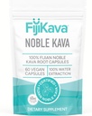 FiyiKava Noble Kava Kava Capsules, 600mg Kavalactones Por Serving, Relajación Natural &amp; Suplemento de Apoyo al sueño, Vegan " Non-GMO, 60-Count, Extracto de Metástico de Pípero Premium para el alivio de la calma " estrés