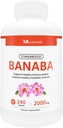 ML Naturals Standardized Banaba 2000 mg 240 cápsulas vegetales. Soporta Sistema Inmunitario Saludable y Función Metabólica. No GMO, NSF-Certified " cGMP-Compliant