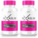 (2 Pack) Nexaslim Capsule, Nexaslim Metabolism Booster Fórmula, Suplemento dietético para la pérdida avanzada de peso, Máxima fuerza de esfuerzo Píldoras naturales para la reducción de la grasa del vientre, Nexa Slim Review (120 cápsulas)