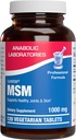 Methylsulfonylmethane MSM Supplement 1000mg - High Strength Soft Tissue & Joint Support Supplement with MSM from OptiMSM - Vegetarian Non-GMO &amp; Made in the USA in cGMP Facilities - 60 Servings