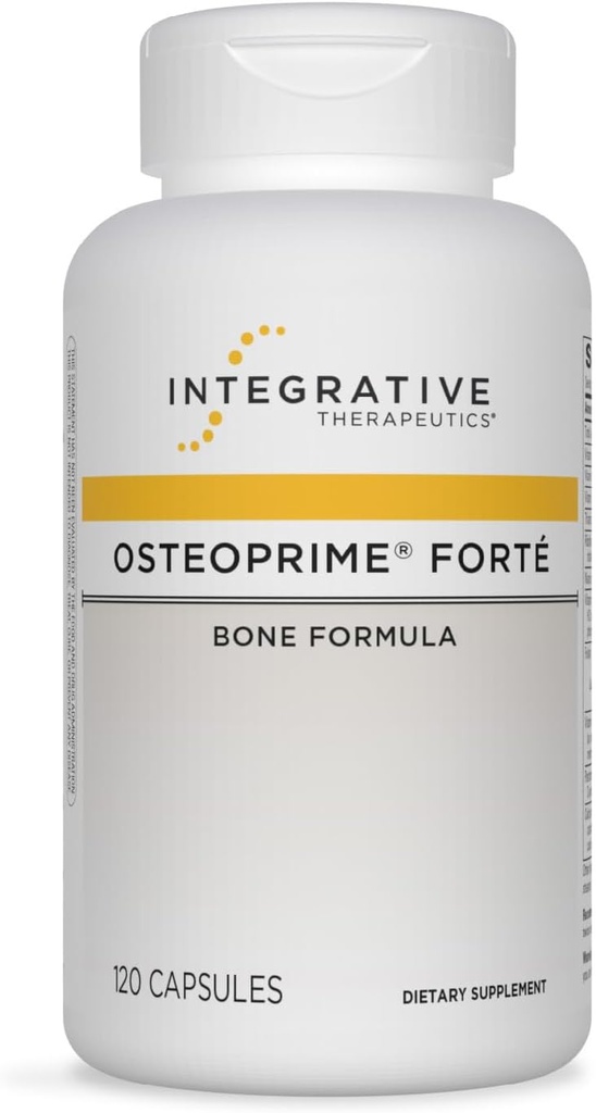 Terapéutica Integrativa Osteoprime Forte - Suplemento de Calcio para el Apoyo a la Salud de los Huesos* - Suplemento Nutricional para el Apoyo Musculoesquelético* - sin lácteos &amp; sin gluten - 120 cápsulas (30 servidos)