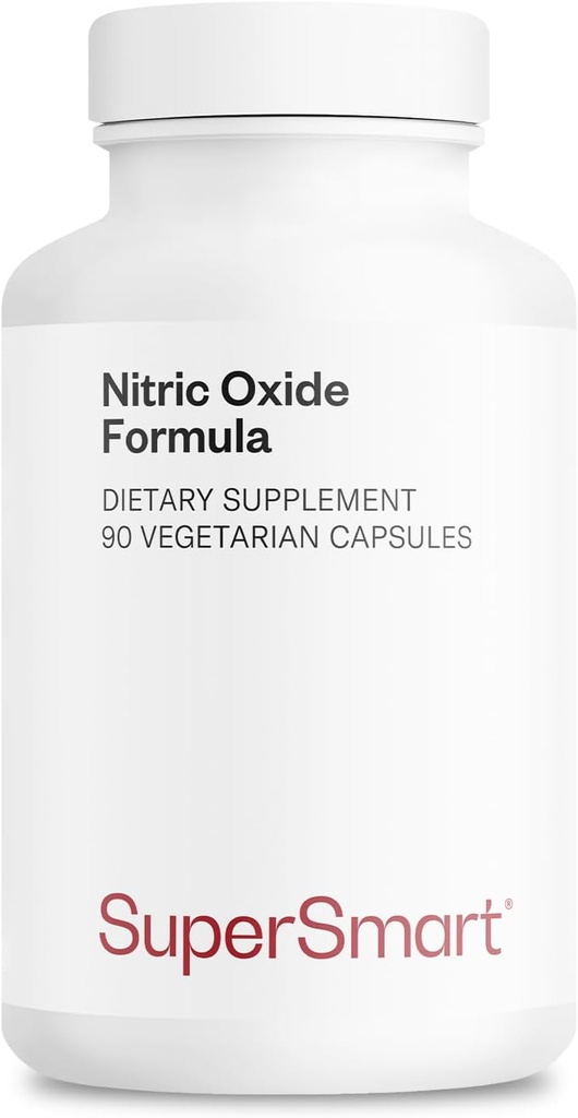 Supersmart - Nitric Oxide Fórmula (Fórmula avanzada) - con L-Citrulline Malate, L-Arginine AAKG, Vinitrox - Nitric Oxide Suplemento para Hombres " Mujeres que permanecen libres - 90 cápsulas vegetarianas