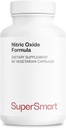 Supersmart - Nitric Oxide Fórmula (Fórmula avanzada) - con L-Citrulline Malate, L-Arginine AAKG, Vinitrox - Nitric Oxide Suplemento para Hombres " Mujeres que permanecen libres - 90 cápsulas vegetarianas