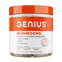 The Genius Brand Genius Mushrooms - Suplemento de base vegetal para Immune, Focus &amp; Energy Support - Lion's Mane, Cordyceps & Reishi - Organic & Non-GMO - 90 Veggie Capsules