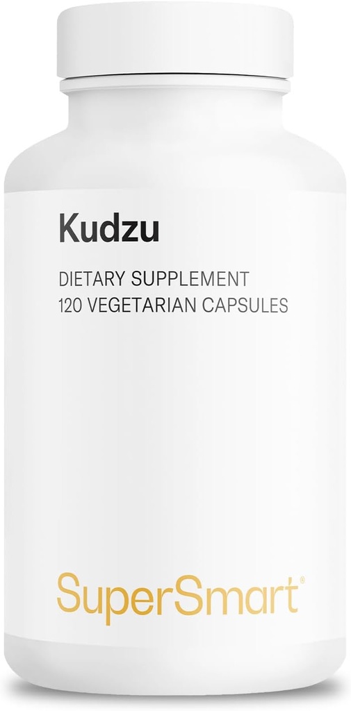 Supersmart - Kudzu Extracto 500 mg Espectro Completo - Potente Extracto Herbal Antioxidante Silencio No Gluten Libre - 120 cápsulas vegetarianas