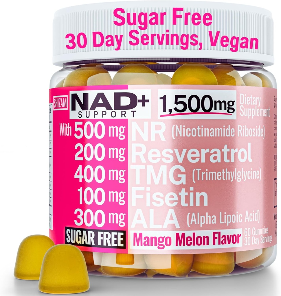 1500mg NAD+ Azúcar Gummies gratis TEN NAD + Plus NR TMG ALA Trans-Resveratrol Fisetin Suplementos ANTE Nicotinamide Riboside Trimetilglycine Alpha Lipoic Acid Betaine Pills Capsules Tincture Suplemento Alt