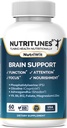 Suplemento de salud cerebral-Memoria, Focus " Brain Nourishment Support with Cognizin Citicoline, Phosphatidylserine, Shoden Ashwagandha, B Vitaminas, Magnesium " Zinc-60 NutriWit Capsules