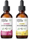 Wild &amp; Organic Liver Cleanse Tincture 2 fl oz &amp; Mullein Tincture 2 fl oz