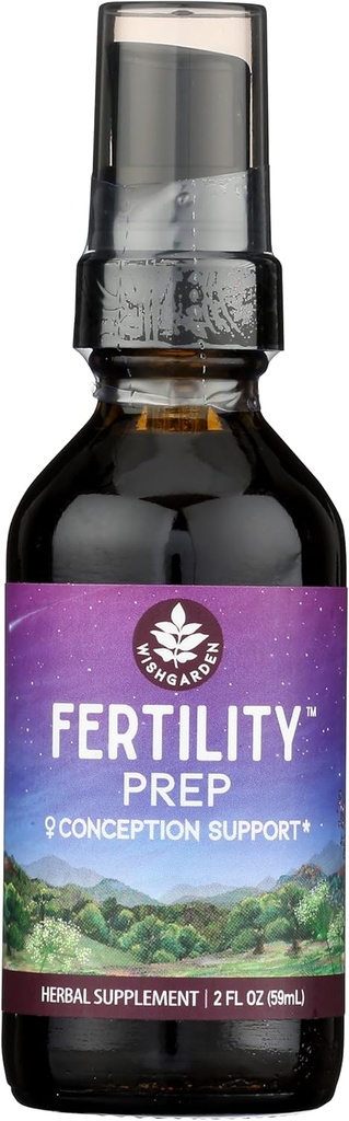 WishGarden Herbs Fertility Prep - All-Natural Fertility Herbal Suplemento con Vitex, Red Maca & Raspberry Leaf, apoya el equilibrio saludable de hormonas para las mujeres, óptima salud y concepción, 2oz