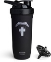 Smartshake Rockband Reforce Acero Inoxidable Protein Shaker Bottle 900 ml  durable 30 oz - Leakproof Screw-on Lid - BPA Gratis – Unisex - Metallica, Master of Puppets Logo en Bottle
