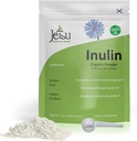 Jetsu Inulin Powder Organic Chicory Root (FOS) - Soluble Inulin Fiber Prebiotic Intestinal Support, Enhances Calcium Absorption, Stimulates Friendly Bacteria, Promotes Prebiotic Growth, 8oz