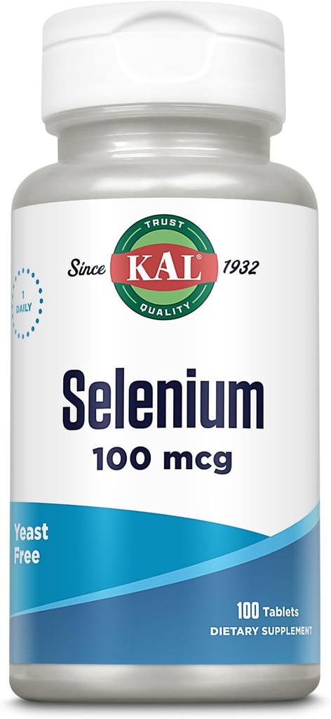 Kal 100 Mcg Selenium Yeast Free Tablets, 100 Conde