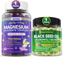 NEVISS Magnesium Glycinate Gummies for Adults &amp; Kids + Black Seed Oil Gummies