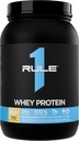 Regla 1 Whey Protein – 24g Proteína de acción rápida de todas las fuentes con EAAs ocurridas naturalmente " BCAAs para la recuperación del entrenamiento o cualquier uso en cualquier momento (2 libras*, Banana Crème)