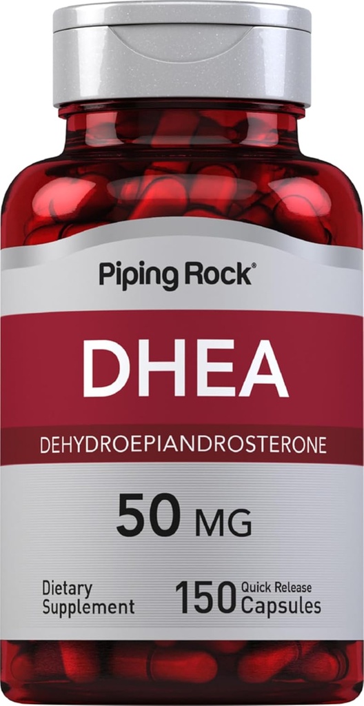 Piping Rock DHEA 50 mg  150 Capsules Silencio para Hombres y Mujeres