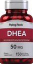Piping Rock DHEA 50 mg  150 Capsules Silencio para Hombres y Mujeres