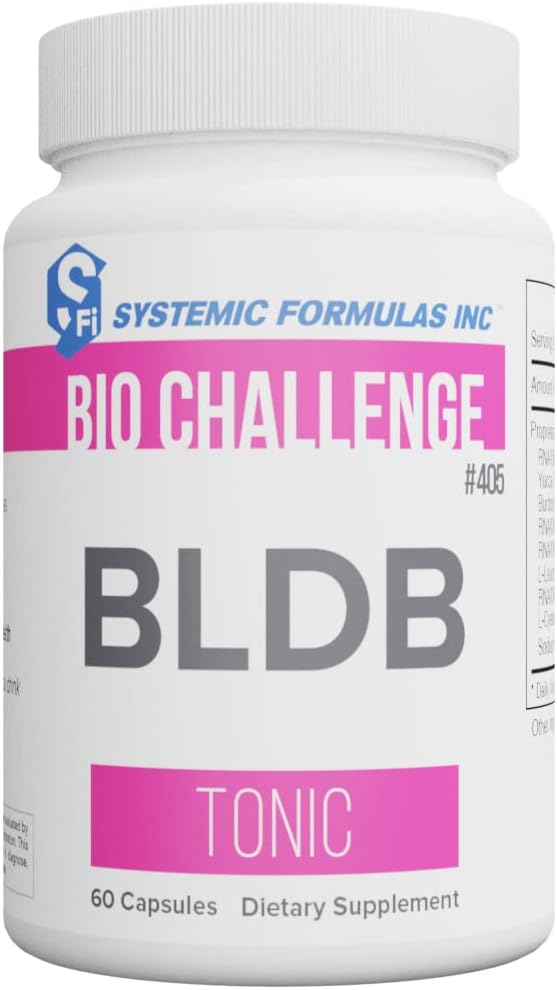 Formulas sistémicas BLDB Tonic 60 Capsules Bio Challenge #405. Sangre. Contiene tejidos de hígado, riñón, bazo y hemoglobina.