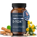 Mt. Angel Vitaminas D-Tox - Advanced Liver Cleanse & Detox Repair Supplement, Supports Fatty Liver Health &amp; Enzyme Reduction with Milk Thistle, NAC, and Dandelion Root - 60 cápsulas