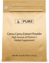 PURE ORIGINAL INGREDIENTES Camu Camu (4oz) Vitamina C, Superalimentos Brasileños, Verificados en laboratorio, No GMO