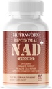 Nutraworx Liposomal NAD+ - Suplemento con TMG para el bienestar diario - 60 Softgels
