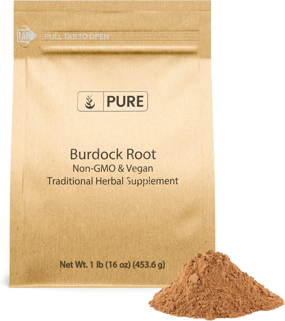 Ingredientes originales puros Extracto de raíz Burdock (1lb) Lab-Verified, Non-GMO