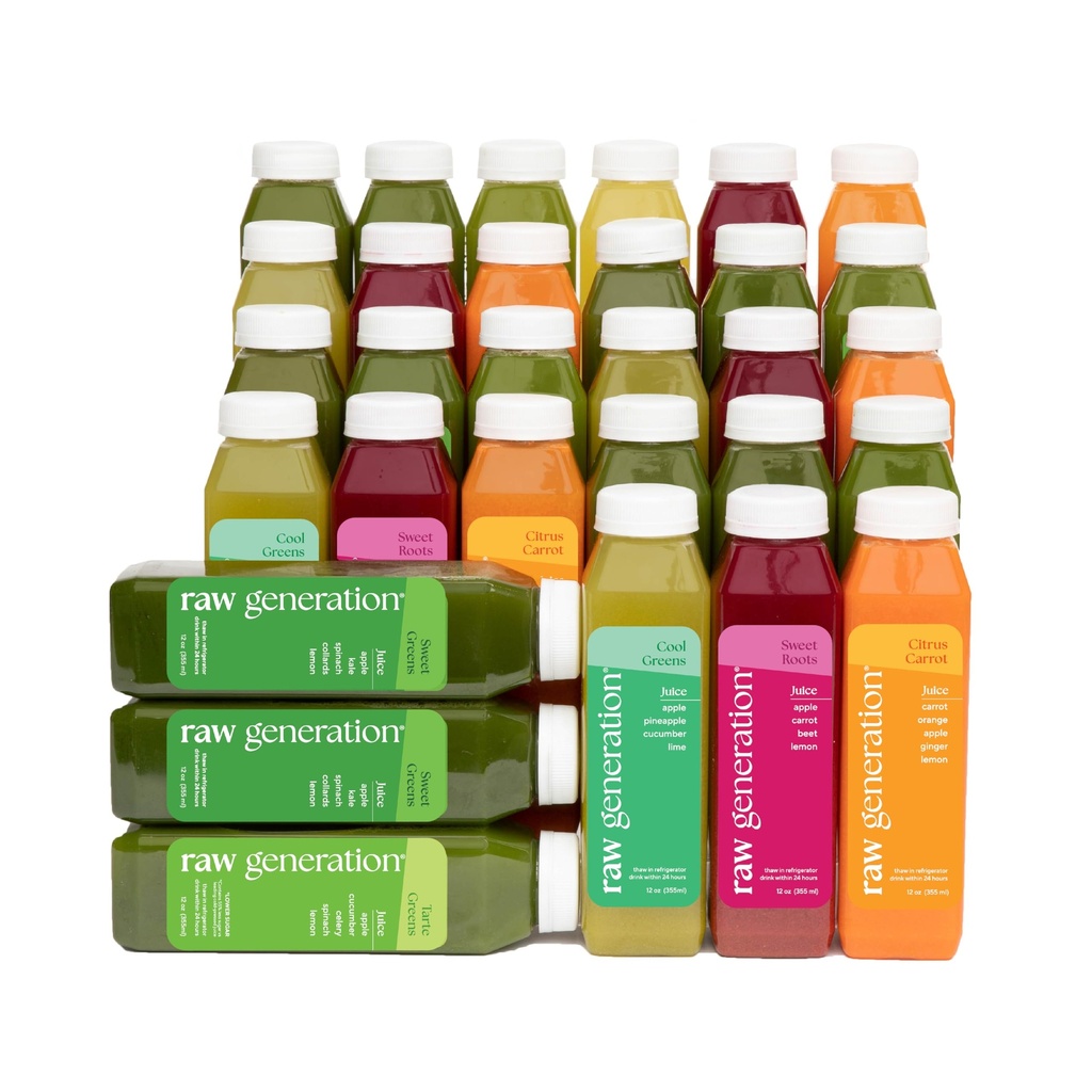Raw Generation Skinny Cleanse – 5-Day Juice Cleanse for Weight Loss, Detox, Reduced Bloating &amp; Strengthening Energy – 30 Cold-Presed Juices to Crush Cravings &amp; Reset Your Diet