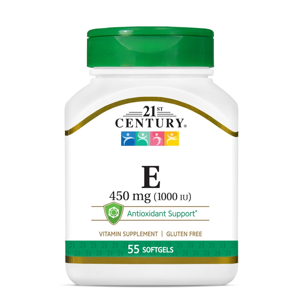 21st Century E 1000 I.U. (Dl-Alpha) Softgels, 55-Count