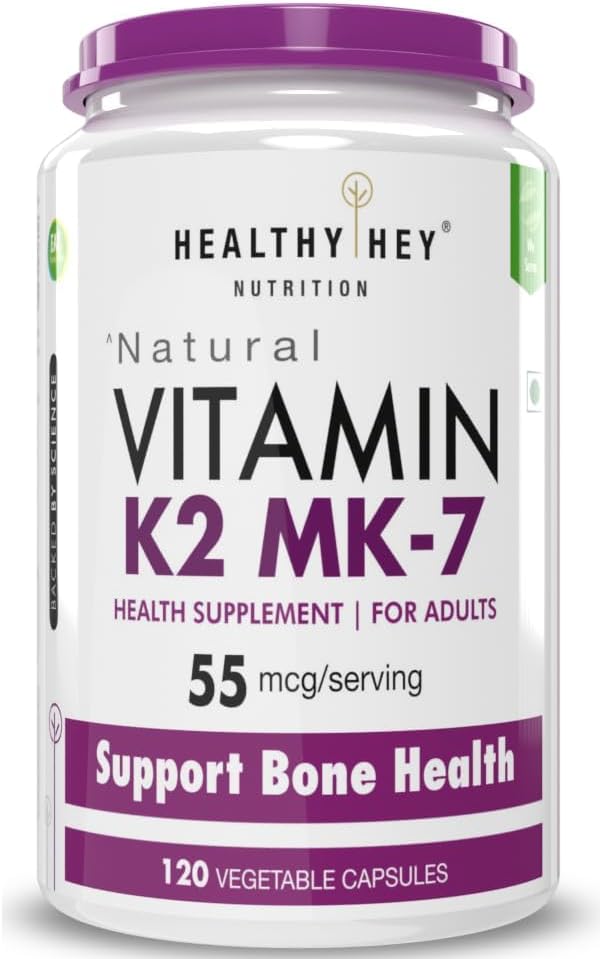 Genérico ATS Vitamina K2 tención 100% Vegetariana Vitamina K2 Beneficios en Bone Health - 55mcg - 120 Vitamina K27 Capsules