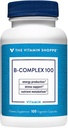 El Complejo Vitamin Shoppe B 100 – apoya la producción de energía, la función del sistema nervioso " Metabolismo Nutriente - Excelente fuente de B1, B2, B6, B12, Niacin, ácido fólico " Biotin (100 cápsulas vegetales)
