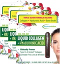 Nutrición aplicada Collagen líquido + ácido hialurónico - 10 tubos líquidos, paquete de 3 - Restauración de uñas de piel - sabor de baya mixta - 30 piezas