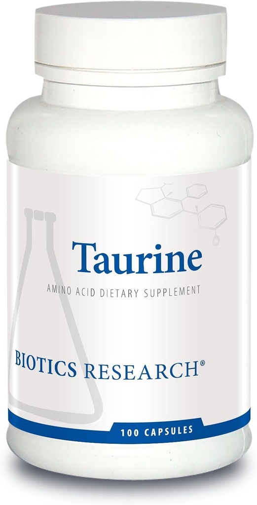 Biotics Research Taurine – 500 mg Taurine, Amino Acid, Brain Health, Cardiovascular Health, Antioxidant. 100 Capsules.