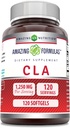 Amazing Formulas CLA (Conjugated Linoleic Acid) 1250 Mg TENIDO Softgels Suplemento No-GMO TENIDO Gluten-Free TEN Made in USA (1 Pack TEN120 Count)
