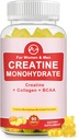 Cretina Monohydrate Gummy para Mujer &amp; Hombres, Suplementos de Creatina, Sugar Gratis, Chewable, para Muscle Support