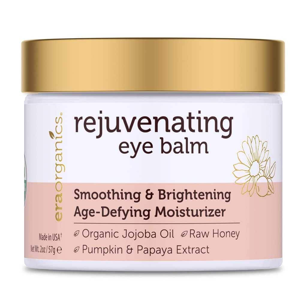 USDA Organic Eye Moisturizer Cream - Rejuvenecimiento y Nourshing Age Defying Balm - Ingredientes naturales para la piel sensible con aceite de Jojoba, aceite de argán para la eficiencia, líneas finas más