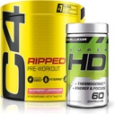 C4 Ripped & SuperHD, The Thermogenic Bundle, C4 Ripped Pre Workout Powder, Raspberry Lemonade 30 Servings + SuperHD con Capsimax y Green Tea Extract, 60 Servings