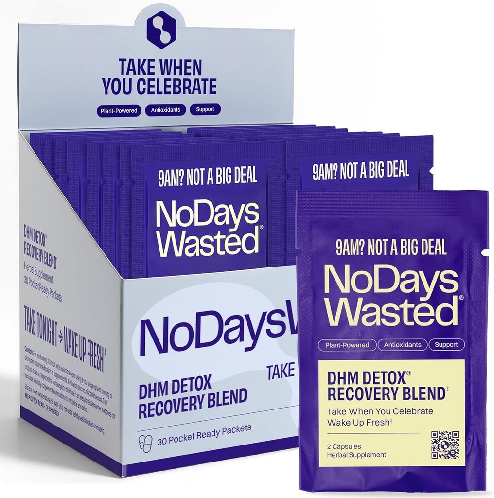 DHM Detox, No Days Wasted, 30 Servings - Tome durante la noche para mejorar el próximo día y la recuperación