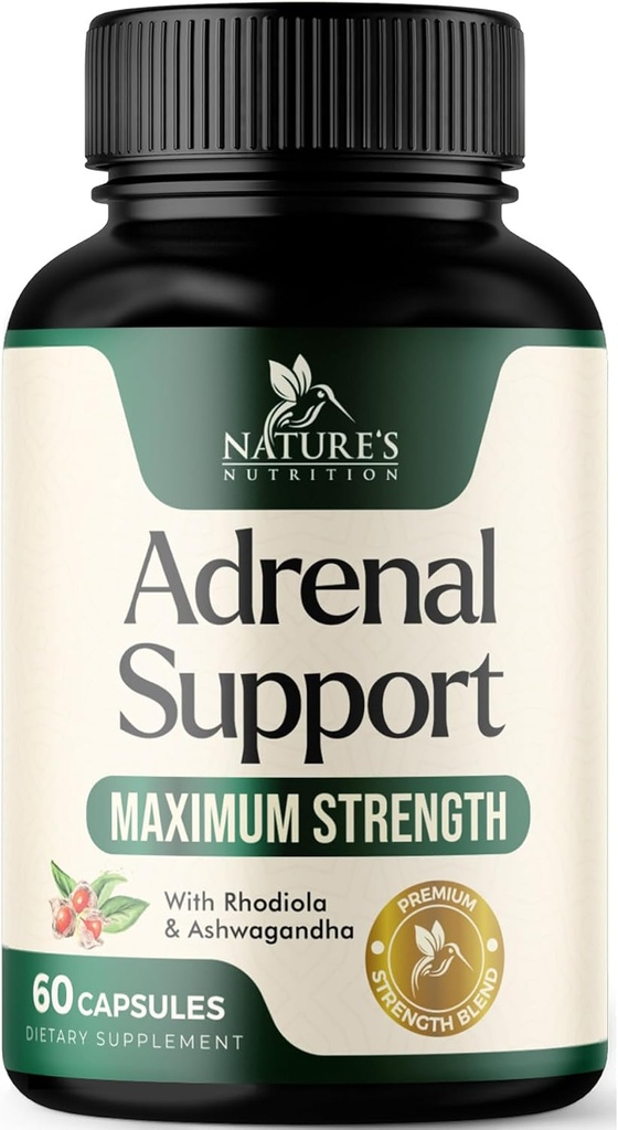 Suplementos de Apoyo Adrenal Complejo Cortex, Mejor Suplemento Energético, apoya los niveles de salud y energía de Cortisol, Daily Ashwagandha for Women &amp; Men, apoya el sistema Adrenal Fatigue & Immune, 60 cápsulas