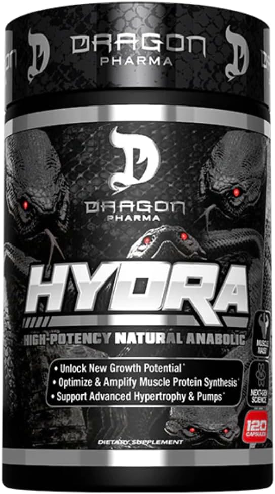 DRAGON PHARMA Hydra, Premium Endurance Supplement, Increase Recovery and Performance, Research Backedients (120 Capsules)
