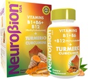 Neurobion Turmeric Curcumin 650 mg Herbal Supplement for Antioxidant Support, High Absorption Ultra Potent Turmeric Supplement Multivitamins Complex with B12, 40 Capsules