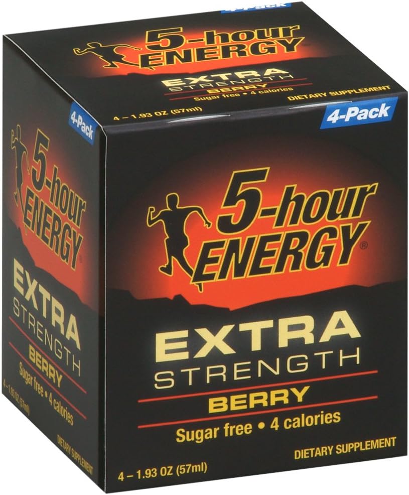 5-Hour Energy Extra Strength Suplemento dietético, Berry, 4 Conde